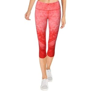 Alo Yoga Pink Printed Mid Rise Airbrush Capri Crop Tight Leggings